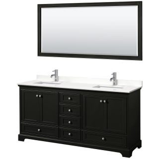 A thumbnail of the Wyndham Collection WCS202072D-QTZ-UNSM70 Dark Espresso / White Quartz Top / Polished Chrome Hardware