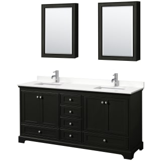 A thumbnail of the Wyndham Collection WCS202072D-QTZ-UNSMED Dark Espresso / White Quartz Top / Polished Chrome Hardware