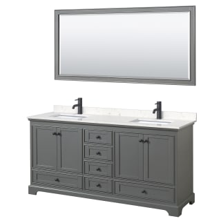 A thumbnail of the Wyndham Collection WCS202072D-VCA-M70 Dark Gray / Carrara Cultured Marble Top / Matte Black Hardware