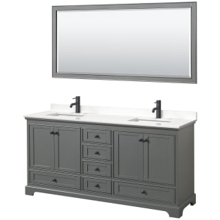 A thumbnail of the Wyndham Collection WCS202072D-QTZ-UNSM70 Dark Gray / White Quartz Top / Matte Black Hardware