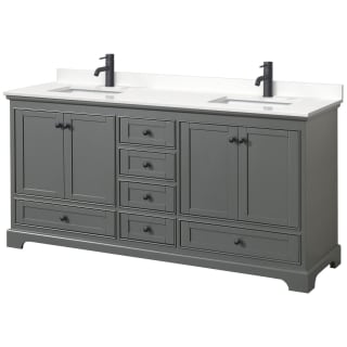 A thumbnail of the Wyndham Collection WCS202072D-QTZ-UNSMXX Dark Gray / White Quartz Top / Matte Black Hardware