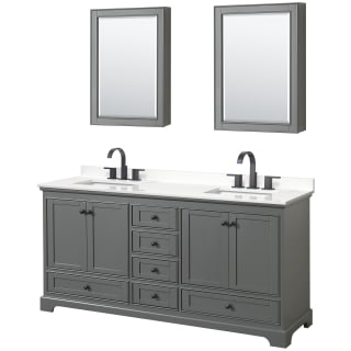 A thumbnail of the Wyndham Collection WCS202072D-QTZ-US3MED Dark Gray / White Quartz Top / Matte Black Hardware