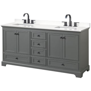 A thumbnail of the Wyndham Collection WCS202072D-QTZ-US3MXX Dark Gray / White Quartz Top / Matte Black Hardware