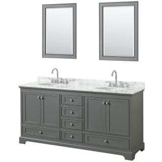 A thumbnail of the Wyndham Collection WCS202072DCMUNOM24 Dark Gray / White Carrara Marble Top / Polished Chrome Hardware