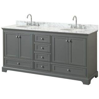 A thumbnail of the Wyndham Collection WCS202072DCMUNOMXX Dark Gray / White Carrara Marble Top / Polished Chrome Hardware
