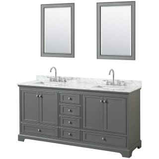 A thumbnail of the Wyndham Collection WCS202072DCMUNSM24 Dark Gray / White Carrara Marble Top / Polished Chrome Hardware