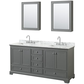 A thumbnail of the Wyndham Collection WCS202072DCMUNSMED Dark Gray / White Carrara Marble Top / Polished Chrome Hardware