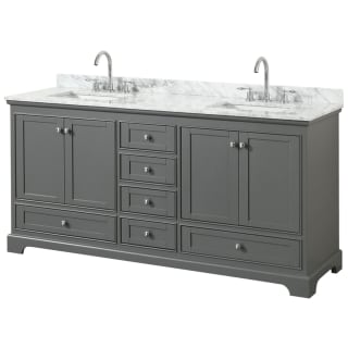A thumbnail of the Wyndham Collection WCS202072DCMUNSMXX Dark Gray / White Carrara Marble Top / Polished Chrome Hardware