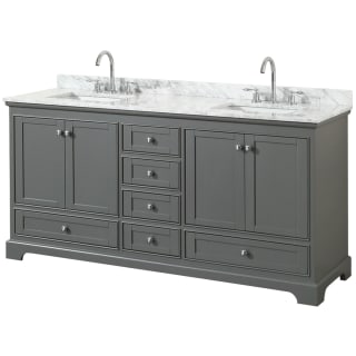 A thumbnail of the Wyndham Collection WCS202072DCMUNSMXX Dark Gray / White Carrara Marble Top / Polished Chrome Hardware