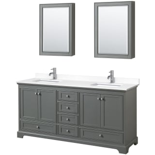 A thumbnail of the Wyndham Collection WCS202072D-VCA-MED Dark Gray / White Cultured Marble Top / Polished Chrome Hardware
