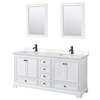 A thumbnail of the Wyndham Collection WCS202072D-VCA-M24 White / Carrara Cultured Marble Top / Matte Black Hardware