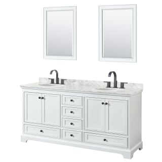 A thumbnail of the Wyndham Collection WCS202072DCMUNOM24 White / White Carrara Marble Top / Matte Black Hardware