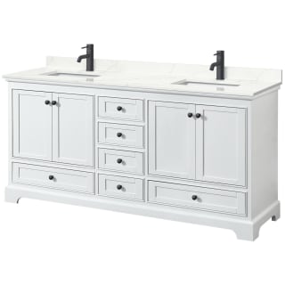 A thumbnail of the Wyndham Collection WCS202072D-QTZ-UNSMXX White / Giotto Quartz Top / Matte Black Hardware