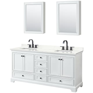 A thumbnail of the Wyndham Collection WCS202072D-QTZ-US3MED White / Giotto Quartz Top / Matte Black Hardware