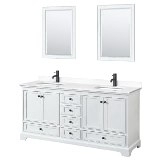 A thumbnail of the Wyndham Collection WCS202072D-VCA-M24 White / White Cultured Marble Top / Matte Black Hardware
