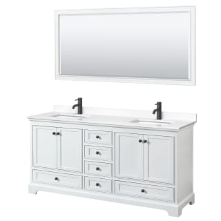 A thumbnail of the Wyndham Collection WCS202072D-VCA-M70 White / White Cultured Marble Top / Matte Black Hardware