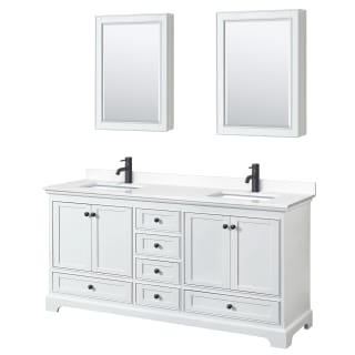 A thumbnail of the Wyndham Collection WCS202072D-VCA-MED White / White Cultured Marble Top / Matte Black Hardware