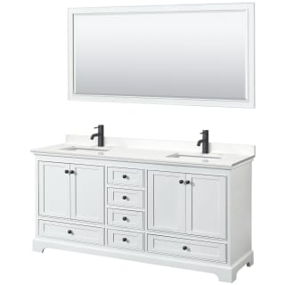 A thumbnail of the Wyndham Collection WCS202072D-QTZ-UNSM70 White / White Quartz Top / Matte Black Hardware