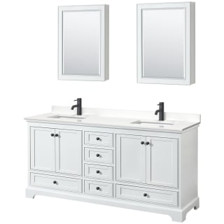 A thumbnail of the Wyndham Collection WCS202072D-QTZ-UNSMED White / White Quartz Top / Matte Black Hardware