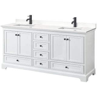 A thumbnail of the Wyndham Collection WCS202072D-QTZ-UNSMXX White / White Quartz Top / Matte Black Hardware