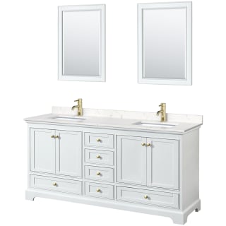 A thumbnail of the Wyndham Collection WCS202072D-VCA-M24 White / Carrara Cultured Marble Top / Brushed Gold Hardware