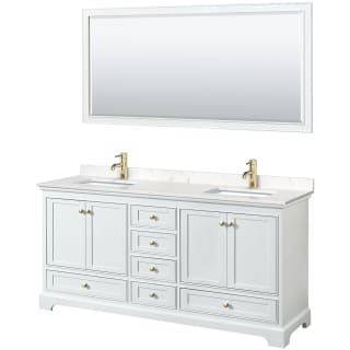 A thumbnail of the Wyndham Collection WCS202072D-VCA-M70 White / Carrara Cultured Marble Top / Brushed Gold Hardware