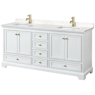 A thumbnail of the Wyndham Collection WCS202072D-VCA-MXX White / Carrara Cultured Marble Top / Brushed Gold Hardware