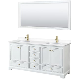 A thumbnail of the Wyndham Collection WCS202072D-VCA-M70 White / White Cultured Marble Top / Brushed Gold Hardware