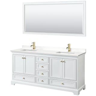 A thumbnail of the Wyndham Collection WCS202072D-QTZ-UNSM70 White / White Quartz Top / Brushed Gold Hardware