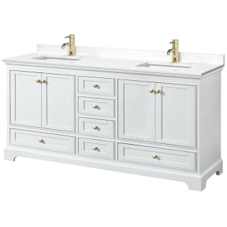 A thumbnail of the Wyndham Collection WCS202072D-QTZ-UNSMXX White / White Quartz Top / Brushed Gold Hardware