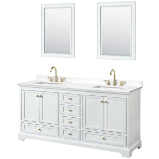 A thumbnail of the Wyndham Collection WCS202072D-QTZ-US3M24 White / White Quartz Top / Brushed Gold Hardware