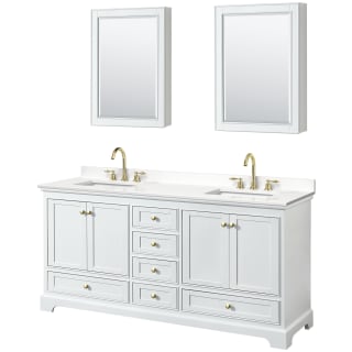 A thumbnail of the Wyndham Collection WCS202072D-QTZ-US3MED White / White Quartz Top / Brushed Gold Hardware