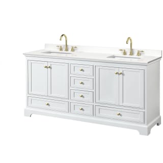 A thumbnail of the Wyndham Collection WCS202072D-QTZ-US3MXX White / White Quartz Top / Brushed Gold Hardware