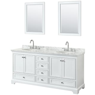 A thumbnail of the Wyndham Collection WCS202072DCMUNOM24 White / White Carrara Marble Top / Polished Chrome Hardware