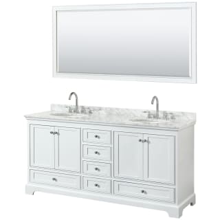 A thumbnail of the Wyndham Collection WCS202072DCMUNOM70 White / White Carrara Marble Top / Polished Chrome Hardware