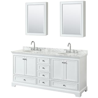 A thumbnail of the Wyndham Collection WCS202072DCMUNOMED White / White Carrara Marble Top / Polished Chrome Hardware