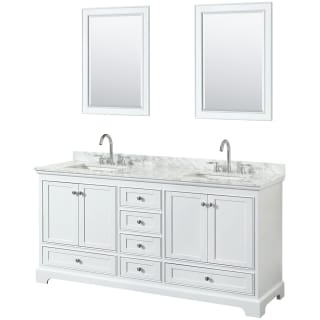 A thumbnail of the Wyndham Collection WCS202072DCMUNSM24 White / White Carrara Marble Top / Polished Chrome Hardware