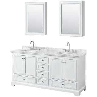 A thumbnail of the Wyndham Collection WCS202072DCMUNSMED White / White Carrara Marble Top / Polished Chrome Hardware