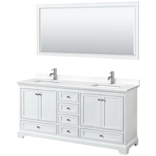 A thumbnail of the Wyndham Collection WCS202072D-VCA-M70 White / White Cultured Marble Top / Polished Chrome Hardware