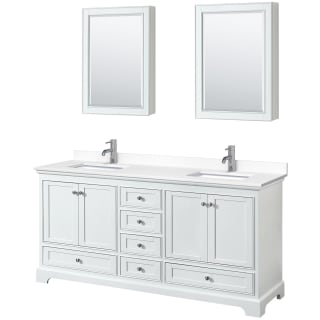 A thumbnail of the Wyndham Collection WCS202072D-VCA-MED White / White Cultured Marble Top / Polished Chrome Hardware