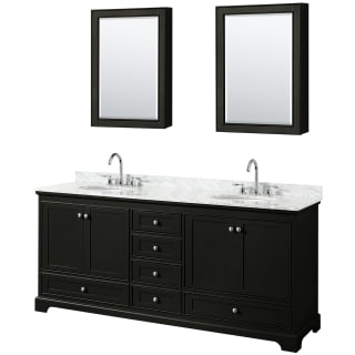 A thumbnail of the Wyndham Collection WCS202080DCMUNOMED Dark Espresso / White Carrara Marble Top / Polished Chrome Hardware