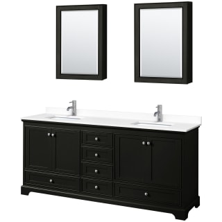 A thumbnail of the Wyndham Collection WCS202080D-VCA-MED Dark Espresso / White Cultured Marble Top / Polished Chrome Hardware