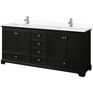 A thumbnail of the Wyndham Collection WCS202080D-VCA-MXX Dark Espresso / White Cultured Marble Top / Polished Chrome Hardware