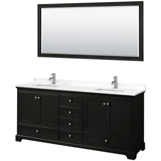 A thumbnail of the Wyndham Collection WCS202080D-QTZ-UNSM70 Dark Espresso / White Quartz Top / Polished Chrome Hardware