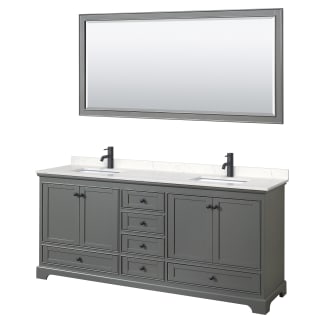 A thumbnail of the Wyndham Collection WCS202080D-VCA-M70 Dark Gray / Carrara Cultured Marble Top / Matte Black Hardware