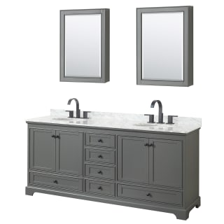 A thumbnail of the Wyndham Collection WCS202080DCMUNOMED Dark Gray / White Carrara Marble Top / Matte Black Hardware