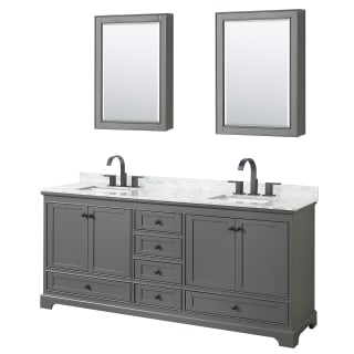 A thumbnail of the Wyndham Collection WCS202080DCMUNSMED Dark Gray / White Carrara Marble Top / Matte Black Hardware