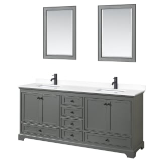 A thumbnail of the Wyndham Collection WCS202080D-VCA-M24 Dark Gray / White Cultured Marble Top / Matte Black Hardware