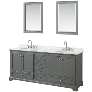 A thumbnail of the Wyndham Collection WCS202080DCMUNOM24 Dark Gray / White Carrara Marble Top / Polished Chrome Hardware