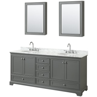 A thumbnail of the Wyndham Collection WCS202080DCMUNOMED Dark Gray / White Carrara Marble Top / Polished Chrome Hardware